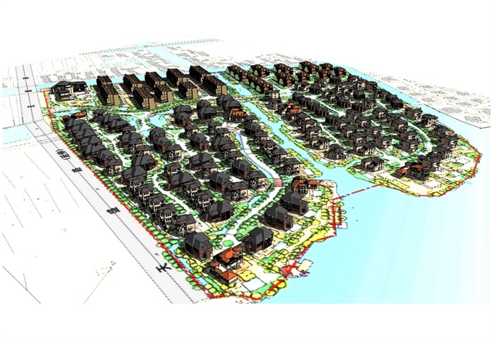 双洋湖地块小区规划概念ppt方案设计(4)