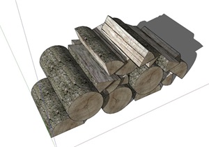 木材素材设计SU(草图大师)模型