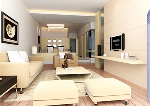 现代室内空间设计cad施工图及效果图