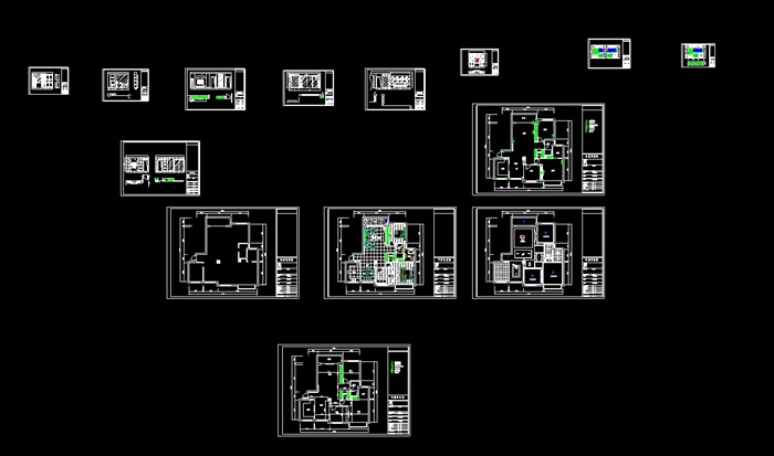 两居室内空间设计cad施工图附效果图(8)