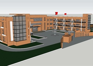 某教育多层建筑楼设计SU(草图大师)模型
