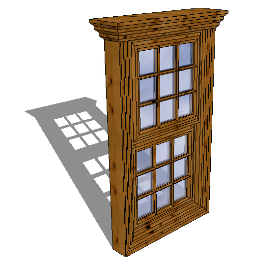 经典详细的窗子设计su模型