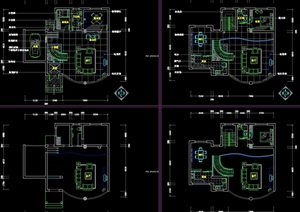 某欧式别墅竹苑小区建筑cad方案