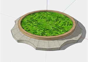 现代独特造型的树池设计SU(草图大师)模型