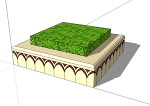 园林景观花坛设计SU(草图大师)模型