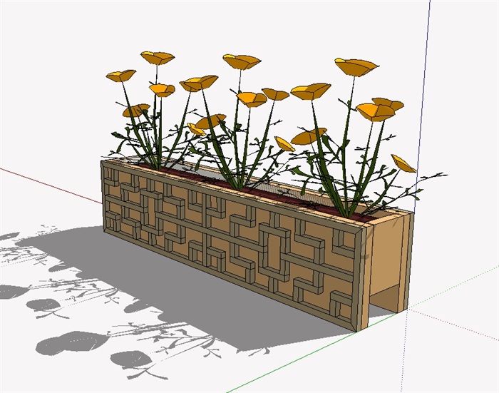 花箱花池详细设计su模型(3)
