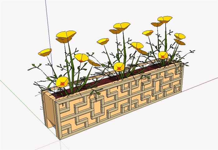 花箱花池详细设计su模型(2)