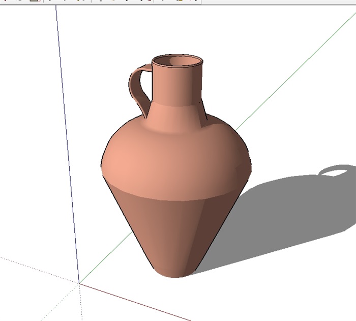 现代种植器皿花瓶小品设计su模型(1)