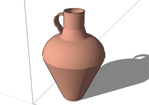 现代种植器皿花瓶小品设计SU(草图大师)模型