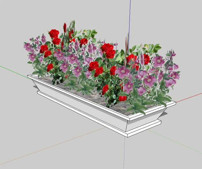 种植器皿花池设计su模型(2)