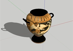 种植器皿花瓶装饰品设计SU(草图大师)模型