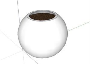 球形种植器皿花钵设计SU(草图大师)模型