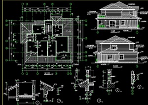 砖混结构别墅设计cad施工图