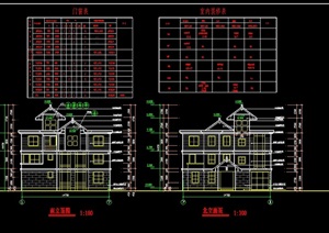 欧式独栋别墅建筑cad施工图纸