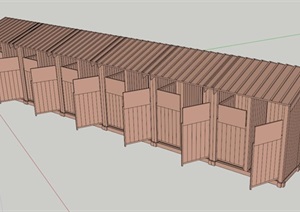 某园林景观公厕设计SU(草图大师)模型