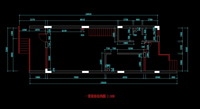 三层别墅室内设计cad竣工图（含精美实景）(7)