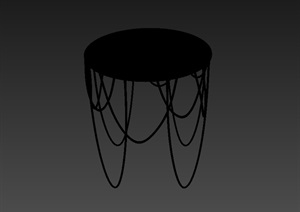 现代详细的室内空间坐凳设计3d模型