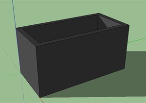 黑色花箱种植池设计SU(草图大师)模型