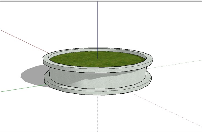 圆形详细的树池设计su模型(2)