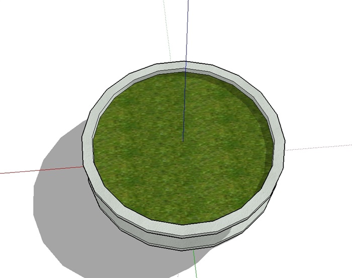 圆形详细的树池设计su模型(3)