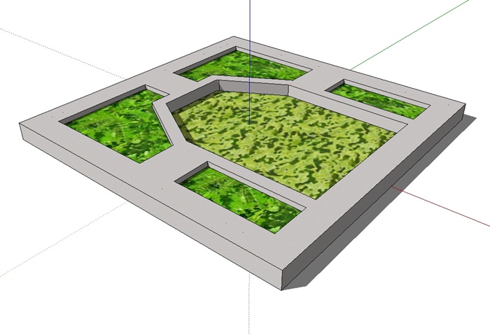 现代独特造型树池设计su模型(1)