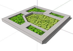 现代独特造型树池设计SU(草图大师)模型