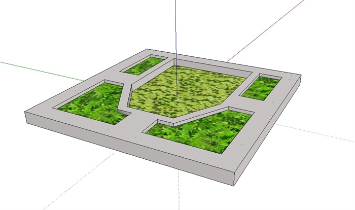现代独特造型树池设计su模型(2)