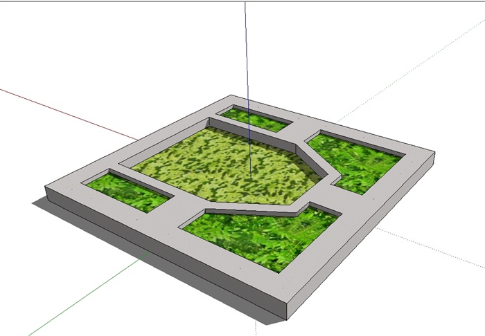 现代独特造型树池设计su模型(3)