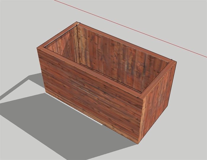 现代风格木质详细花箱设计su模型(3)