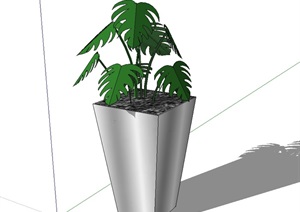 种植器皿花钵柱设计SU(草图大师)模型