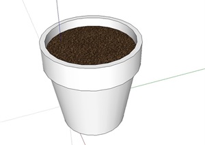种植器皿花瓶详细设计SU(草图大师)模型