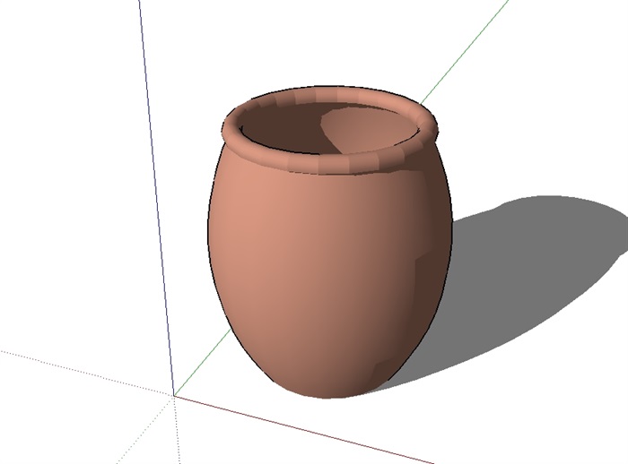 种植器皿花盆详细设计su模型(1)