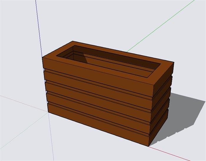 木质花箱花池设计su模型(1)