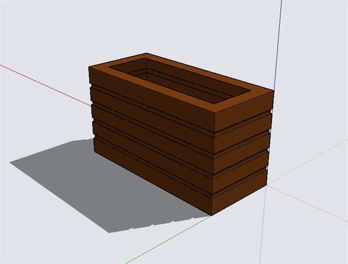 木质花箱花池设计su模型(3)