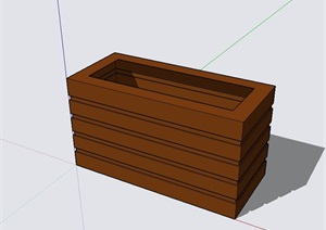 木质花箱花池设计SU(草图大师)模型