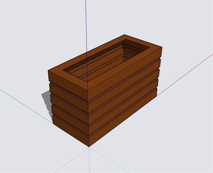 木质花箱花池设计su模型(2)