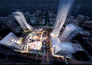 现代城市商业中心CBD地块项目规划方案