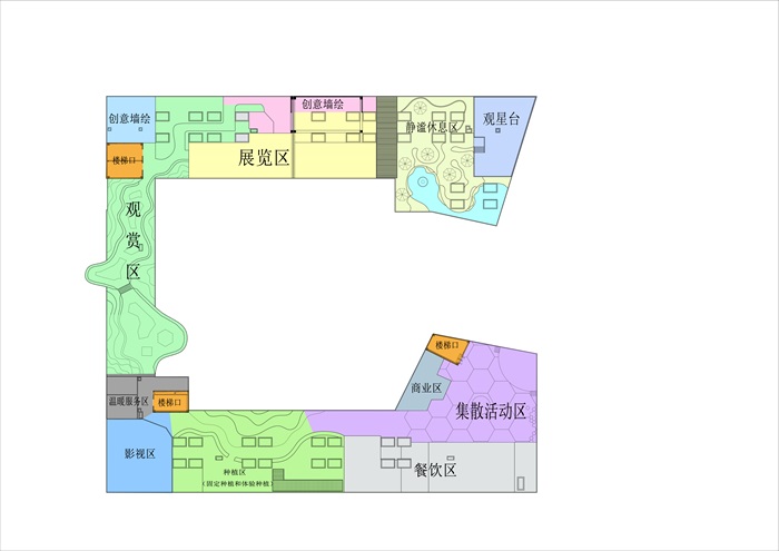 现代空中花园设计psd效果分析图成套