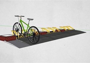 自行车停放处设计SU(草图大师)模型