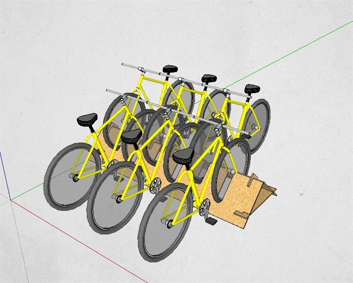 自行车独特停放处设计su模型(2)