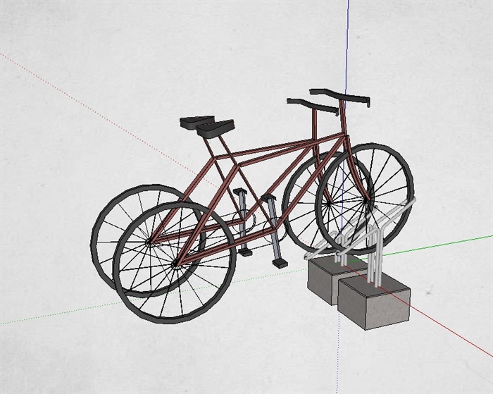 自行车停放处su模型(1)