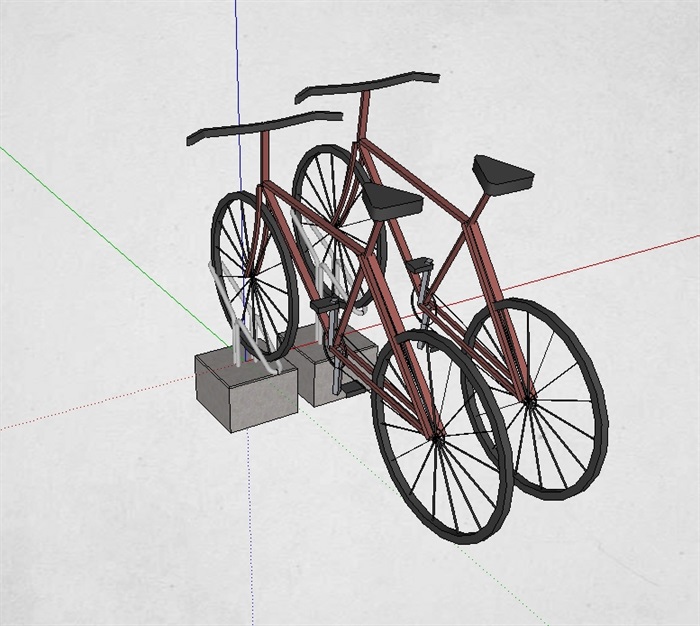 自行车停放处su模型(2)