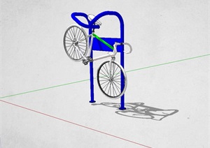 自行车停放架子SU(草图大师)模型