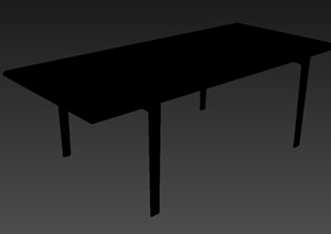 某办公条桌设计3d模型