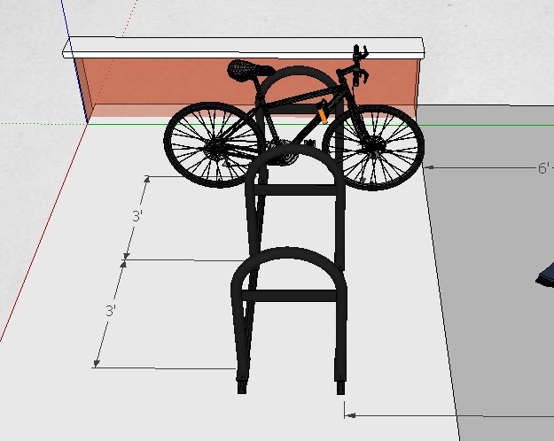 简洁自行车架su模型(3)