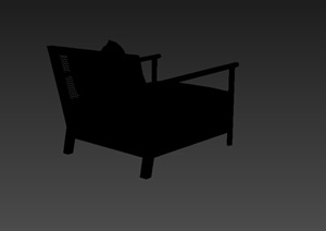 现代单人沙发椅设计3d模型