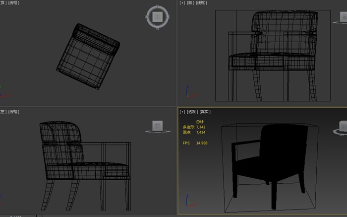 现代单人座椅设计3d模型(2)