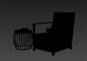 现代风格详细的椅子设计3d模型