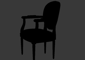 某欧式详细完整的椅子设计3d模型