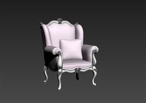 完整欧式风格椅子设计3d模型
